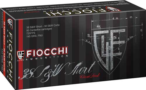 Fiocchi .38 S&W Short Heritage 145gr FMJ Ammo