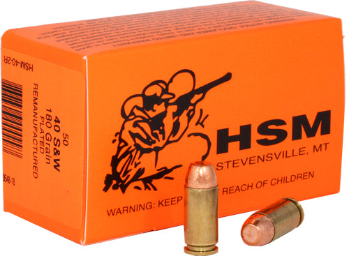 HSM .40 S&W 402R Training 180gr Plated RNFP Ammo
