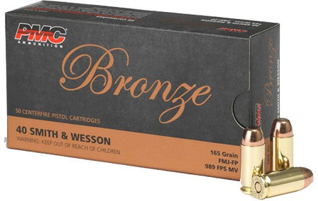PMC .40 S&W Bronze 165gr FMJ Ammo