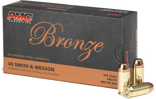 PMC .40 S&W Bronze 165gr FMJ Ammo