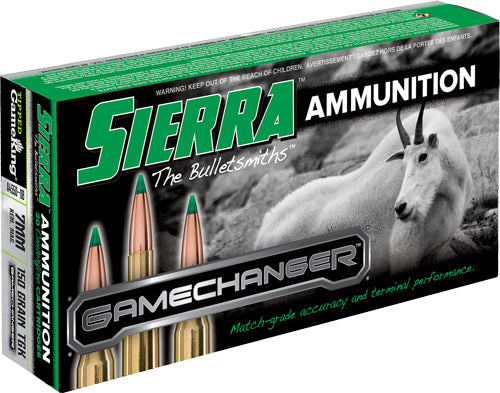Sierra 7mm Remington Mag GameChanger 150gr Tipped GameKing Ammo