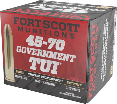 Fort Scott Munitions .45-70 Gov TUI Brush Hog 300gr Solid Copper Spun Ammo