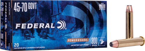 Federal .45-70 Government Power-Shok 300gr JSP Flat Nose Ammo