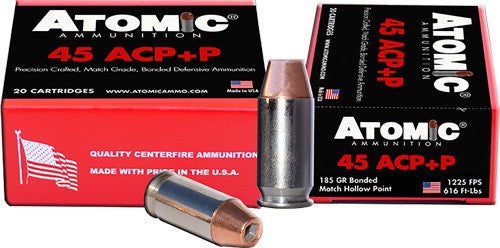 Atomic 458 =+P  185 Grain .45 ACP/Auto 1225 FPS