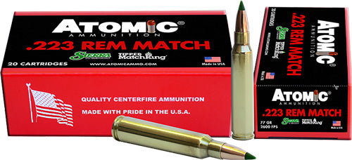 Atomic .223 Remington Match 77gr PolyTip Ammo