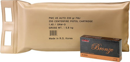 PMC .45 ACP Bronze 230gr FMJ Ammo - 250 Rounds