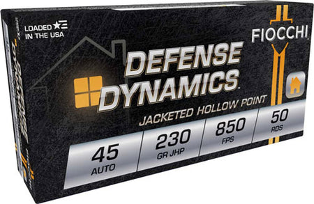 Fiocchi .45 Auto Defense Dynamics 230gr JHP Ammo