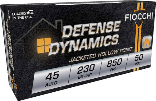 Fiocchi .45 Auto Defense Dynamics 230gr JHP Ammo