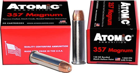 Atomic .357 Magnum 158gr Bonded JHP Ammo