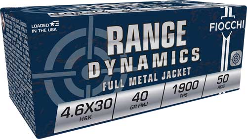 Fiocchi 4.6x30mm HK Range Dynamics 40gr FMJ Ammo