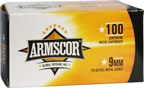 Armscor 9mm Luger / Parabellum Value Pack 115gr FMJ Ammo