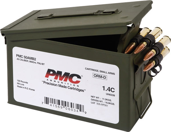 PMC 50ALINK(M/B) Linked Bronze Full Metal Jacket 660 Grain .50 BMG