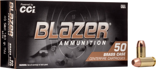 CCI Blazer .40 S&W 180gr Brass FMJ Ammo