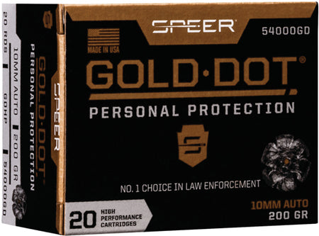 Speer 10mm Auto Gold Dot Personal Protection 200gr HP Ammo