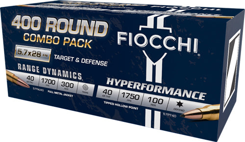 Fiocchi Target & Defense Combo Pack 5.7x28mm FN 40 Gr PolyTip