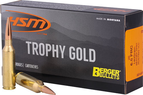 HSM 6.5 PRC Trophy Gold 140gr BTHP Ammo