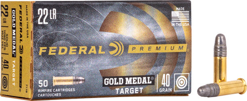 Federal .22 Long Rifle Gold Medal 40gr LRN Ammo