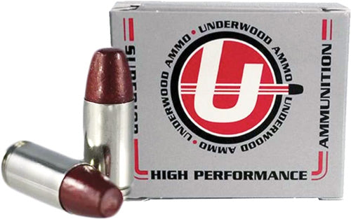 Underwood Ammo 719 Flat Nose +P Black Cherry Coated Hard Cast 147 Grain 9mm Luger/Parabellum