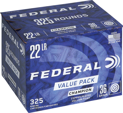 Federal .22 LR Champion Training 36gr CPHP Ammo - Value Pack