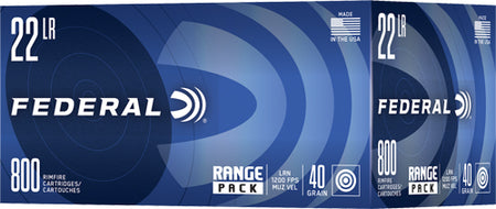 Federal .22 LR Champion Training Range Pack 40gr LRN Ammo