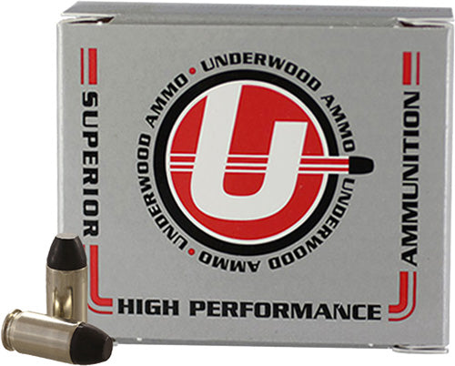 Underwood .380 ACP 100gr Flat Nose Black Cherry Coated Hard Cast Ammo