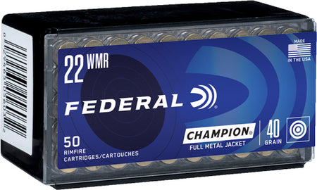 Federal .22 WMR Champion 40gr FMJ Ammo