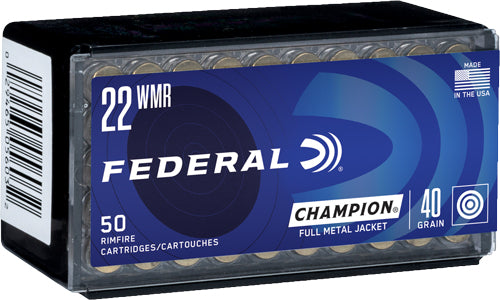 Federal .22 WMR Champion 40gr FMJ Ammo