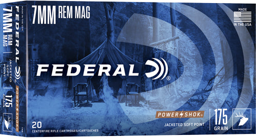 Federal 7mm Remington Mag PowerShok 175gr JSP Ammo