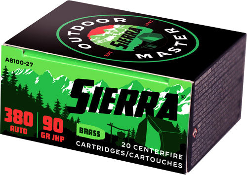 Sierra .380 ACP Outdoor Master 90gr JHP Ammo