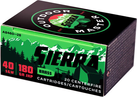 Sierra A846028 Outdoor Master Jacketed Hollow Point 180 Grain .40 S&W