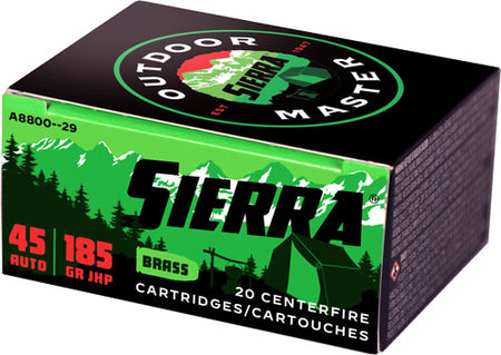 Sierra A880029 Outdoor Master Jacketed Hollow Point 185 Grain .45 ACP/Auto