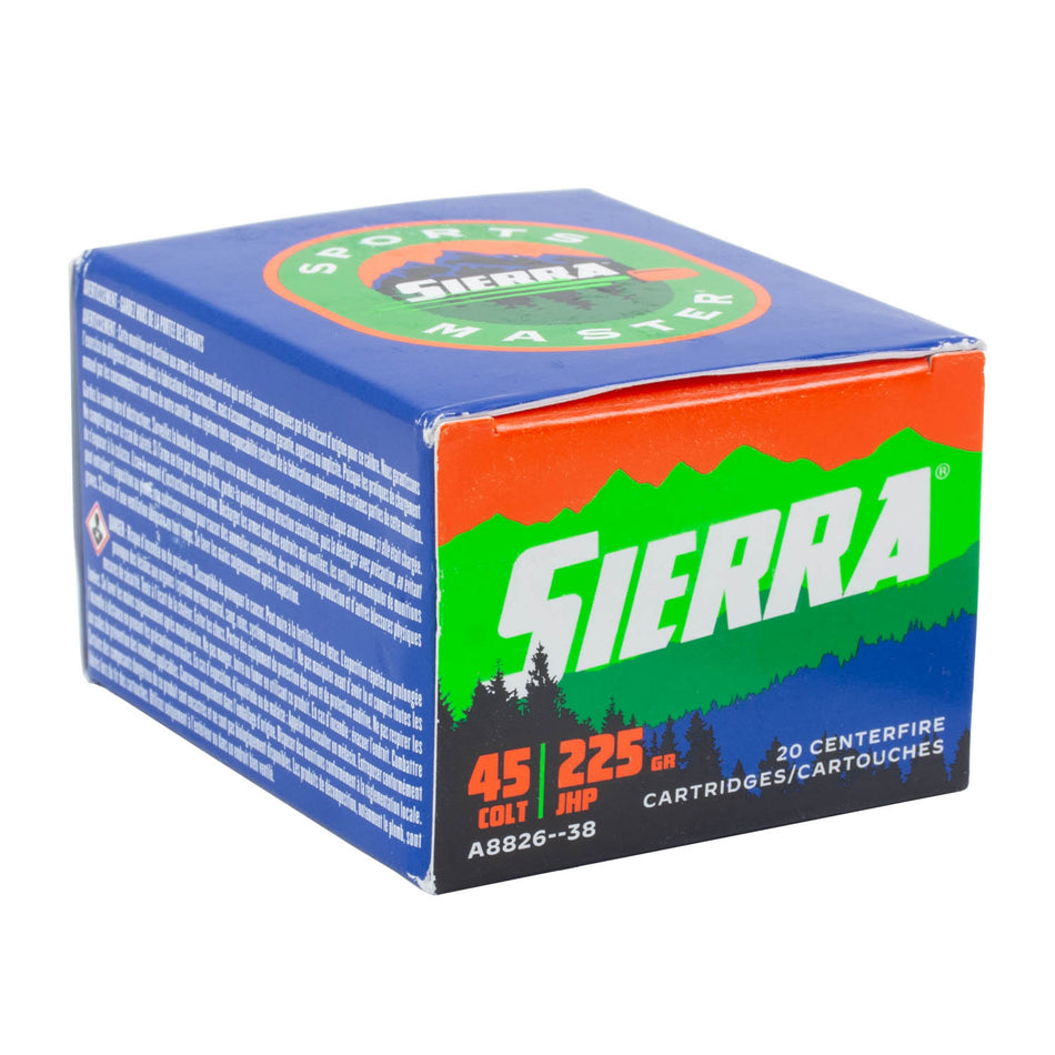 Sierra .45 Colt Sports Master 225gr JHP Ammo