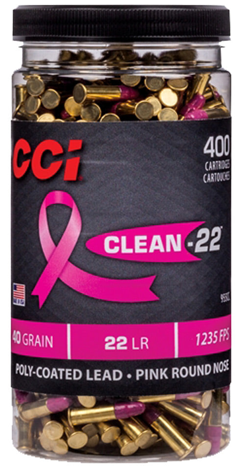 CCI .22 LR Clean-22 Pink 40gr LRN Ammo