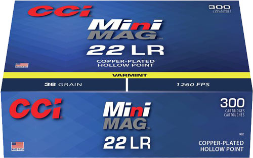 CCI .22 LR Mini-Mag 36gr CPHP Ammo