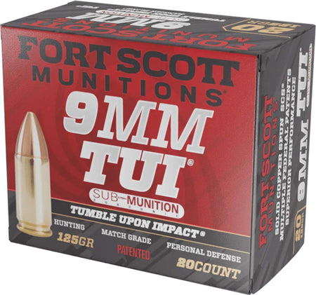 Fort Scott Munitions 9mm Luger TUI 125gr Solid Copper Spun Ammo
