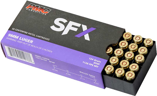 PMC 9mm Luger SFX 124gr SFHP Ammo