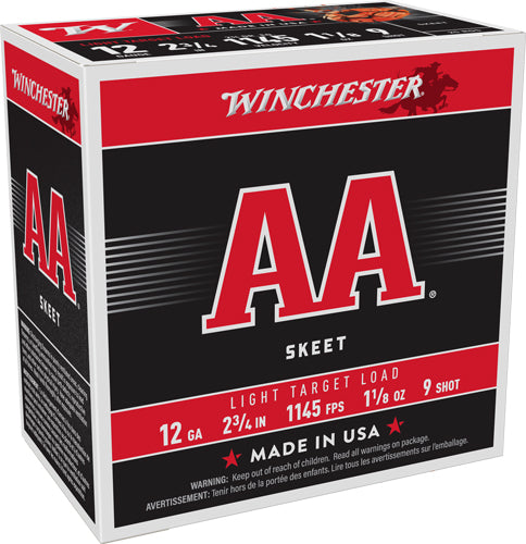 Winchester AA Light Target 12 Gauge 2.75" 1.125 oz #9 Shot