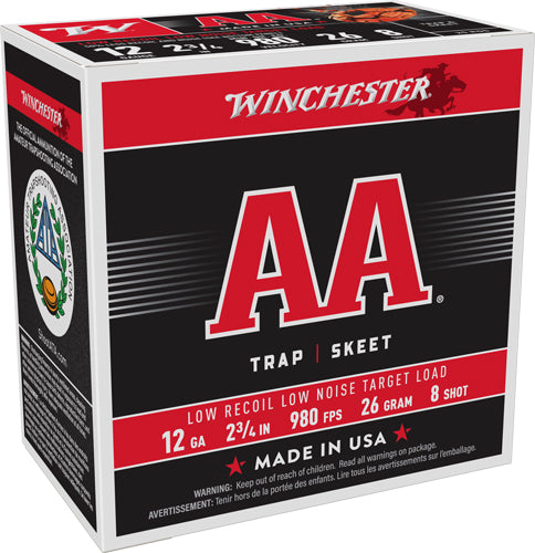 Winchester AA Trap/Skeet 12 Gauge 2 3/4" 7/8 oz #8 Shot