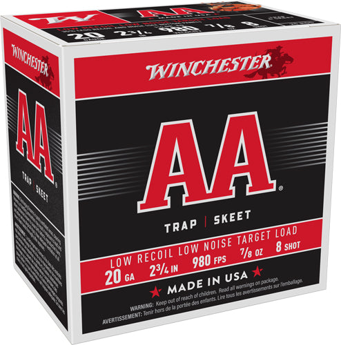 Winchester AA Target Low Recoil 20 Gauge 2.75 in 7/8 oz #8