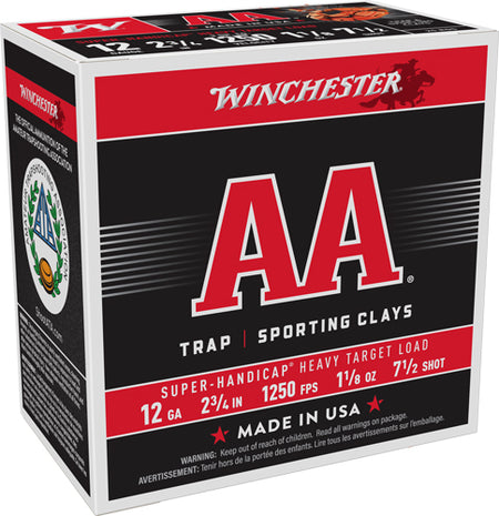 Winchester AA Super Handicap Heavy Target 12 Gauge 2.75 in 1-1/8 oz #7.5