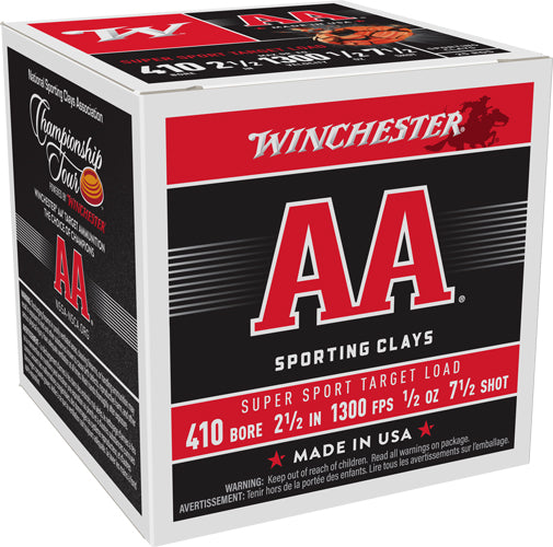 Winchester AA Super Sport Sporting Clay .410 Bore 2.5 in 1/2 oz #7.5