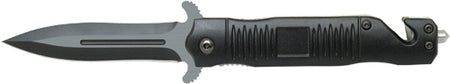 ABKT BLACK STILETTO ASSISTED OPENER 3.5" BLADE W/BREAKER