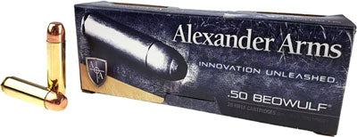 Alexander Arms .50 Beowulf Round Shoulder 350gr FP Ammo