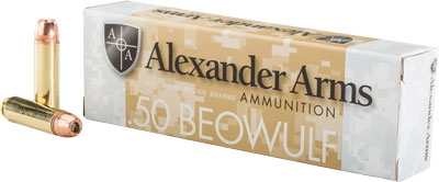 Alexander Arms .50 Beowulf 350gr Hornady XTP Hollow Point Ammo