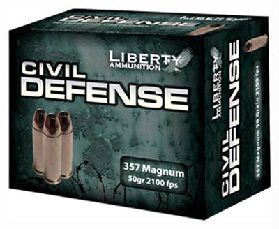 Liberty Ammunition LACD357030 Civil Defense Protection Lead Free Fragmenting Hollow Point 50 Grain .357 Magnum 2100 fps