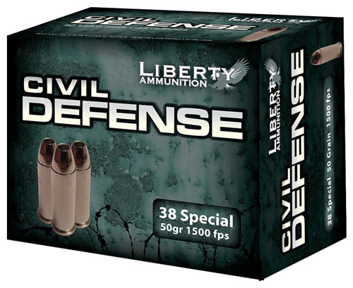 Liberty Ammunition .38 Special Civil Defense 50gr Fragmenting HP Ammo