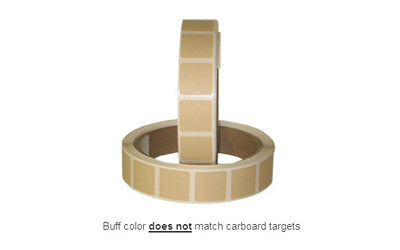 Action Target PAST/BUFF, Target Pasters, 7/8" Square Bullet Hole Repair Paster, Buff, 1000 Per Roll PAST/BUFF