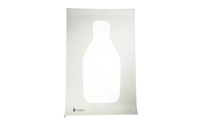 Action Target Standard FBI/DEA Q Target, Bright White, 22 1/2"x34 1/2", 100 Per Box Q-WH-100