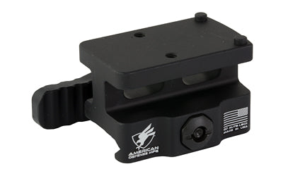 American Defense Mfg. QD Mount, AD-RMR, Fits Trijicon RMR, Lightweight, Co-Witness Height, Black AD-RMR-LW-10-STD
