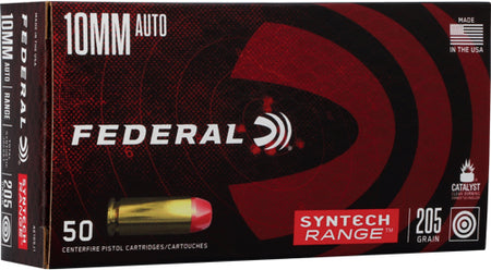 Federal 10mm Auto Syntech Range 205gr Total Syntech Jacket Ammo